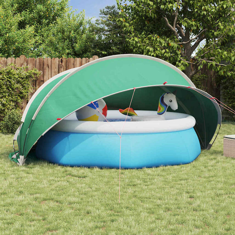 Vidaxl Poolüberdachung blau 405 x 405 x 192 cm 185t Polyester mit PU-Beschichtung