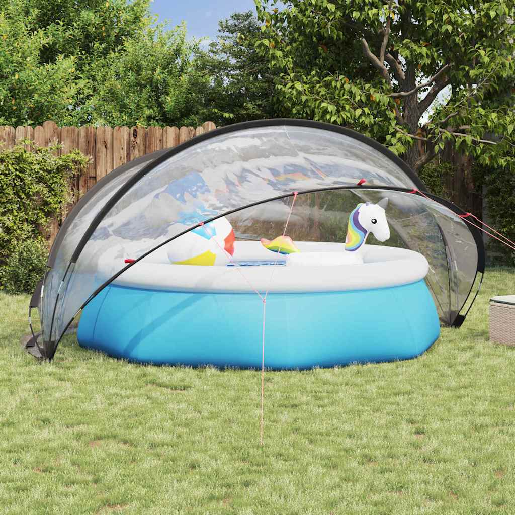 Vidaxl Poolüberdachung transparent 405 x 405 x 192 cm PVC