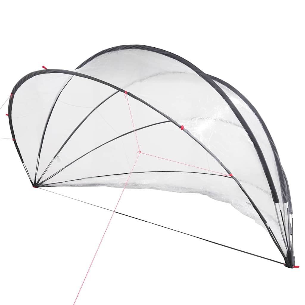 Vidaxl Poolüberdachung transparent 430 x 430 x 210 cm PVC