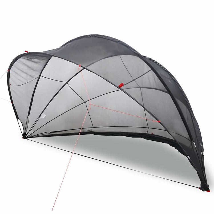 Vidaxl Poolüberdachung schwarz 430 x 430 x 210 cm 185t Polyester mit PU-Beschichtung