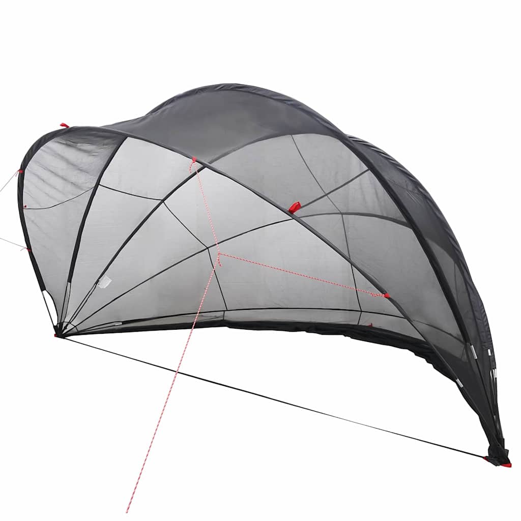 Vidaxl Poolüberdachung schwarz 472 x 460 x 229 cm 185t Polyester mit PU-Beschichtung