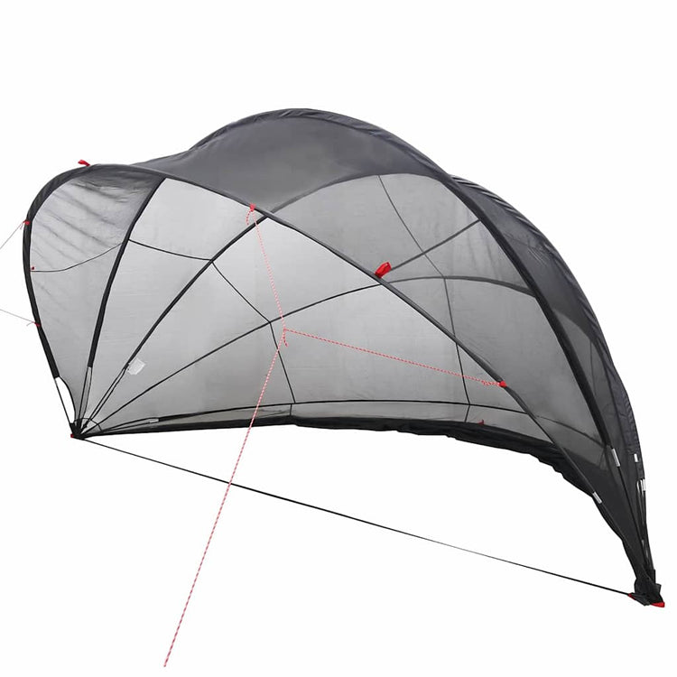 Vidaxl Poolüberdachung schwarz 472 x 460 x 229 cm 185t Polyester mit PU-Beschichtung