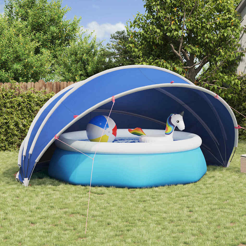 Vidaxl Poolüberdachung grün 500 x 500 x 236 cm 185t Polyester mit PU-Beschichtung