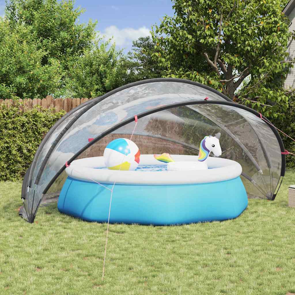 Vidaxl Poolüberdachung transparent 500 x 500 x 236 cm PVC