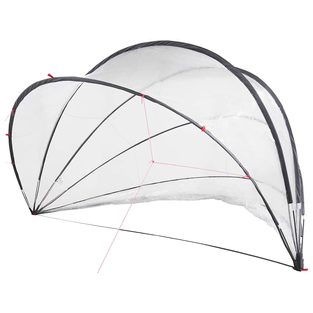 Vidaxl Poolüberdachung transparent 500 x 500 x 236 cm PVC