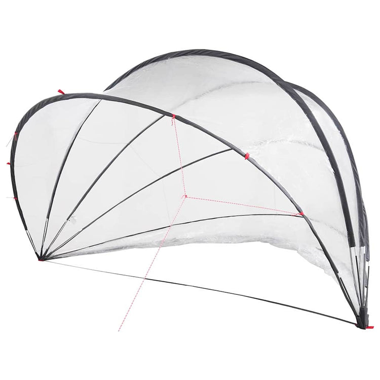 Vidaxl Poolüberdachung transparent 500 x 500 x 236 cm PVC
