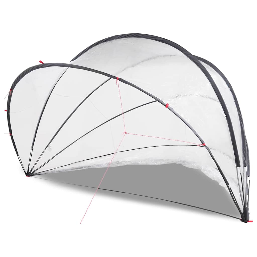 Vidaxl Poolüberdachung transparent 500 x 500 x 236 cm PVC