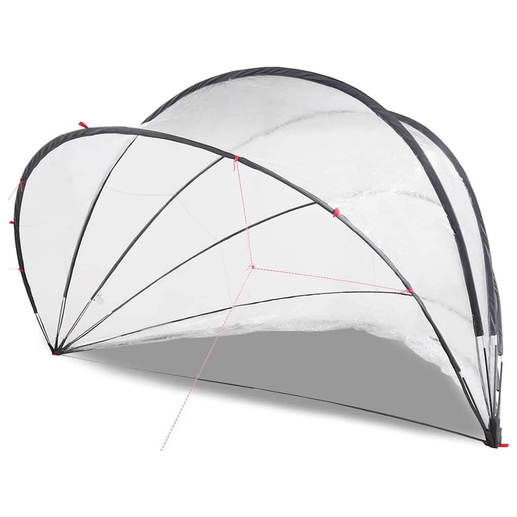 Vidaxl Poolüberdachung transparent 500 x 500 x 236 cm PVC