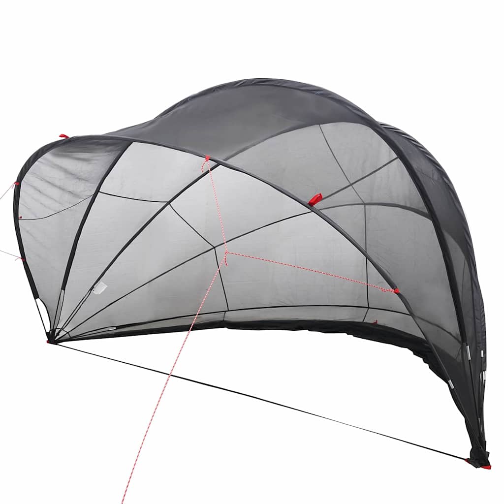 Vidaxl Poolüberdachung schwarz 500 x 500 x 236 cm 185t Polyester mit PU-Beschichtung