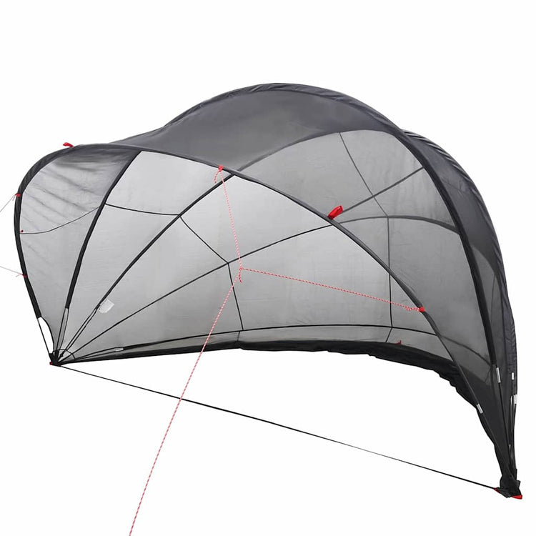 Vidaxl Poolüberdachung schwarz 500 x 500 x 236 cm 185t Polyester mit PU-Beschichtung