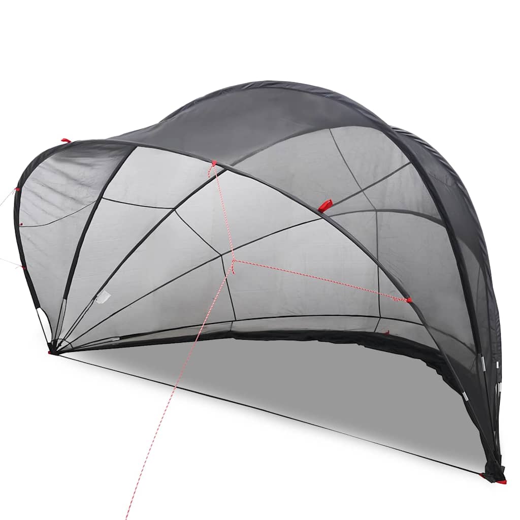 Vidaxl Poolüberdachung schwarz 500 x 500 x 236 cm 185t Polyester mit PU-Beschichtung