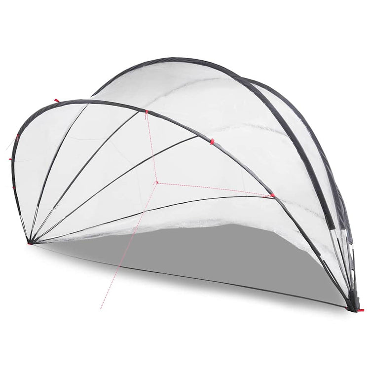 Vidaxl Poolüberdachung transparent 546 x 516 x 250 cm PVC