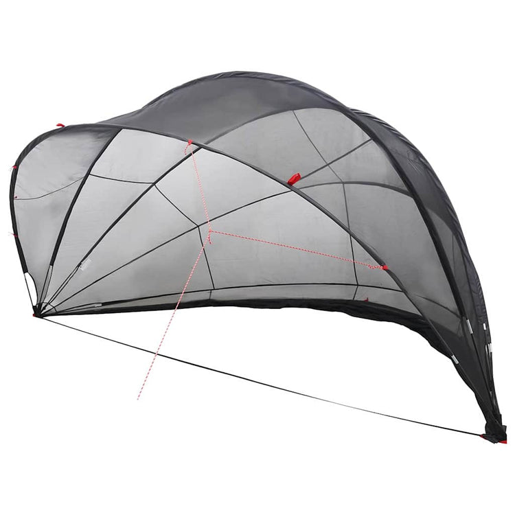 Vidaxl Poolüberdachung schwarz 546 x 516 x 250 cm 185t Polyester mit PU-Beschichtung