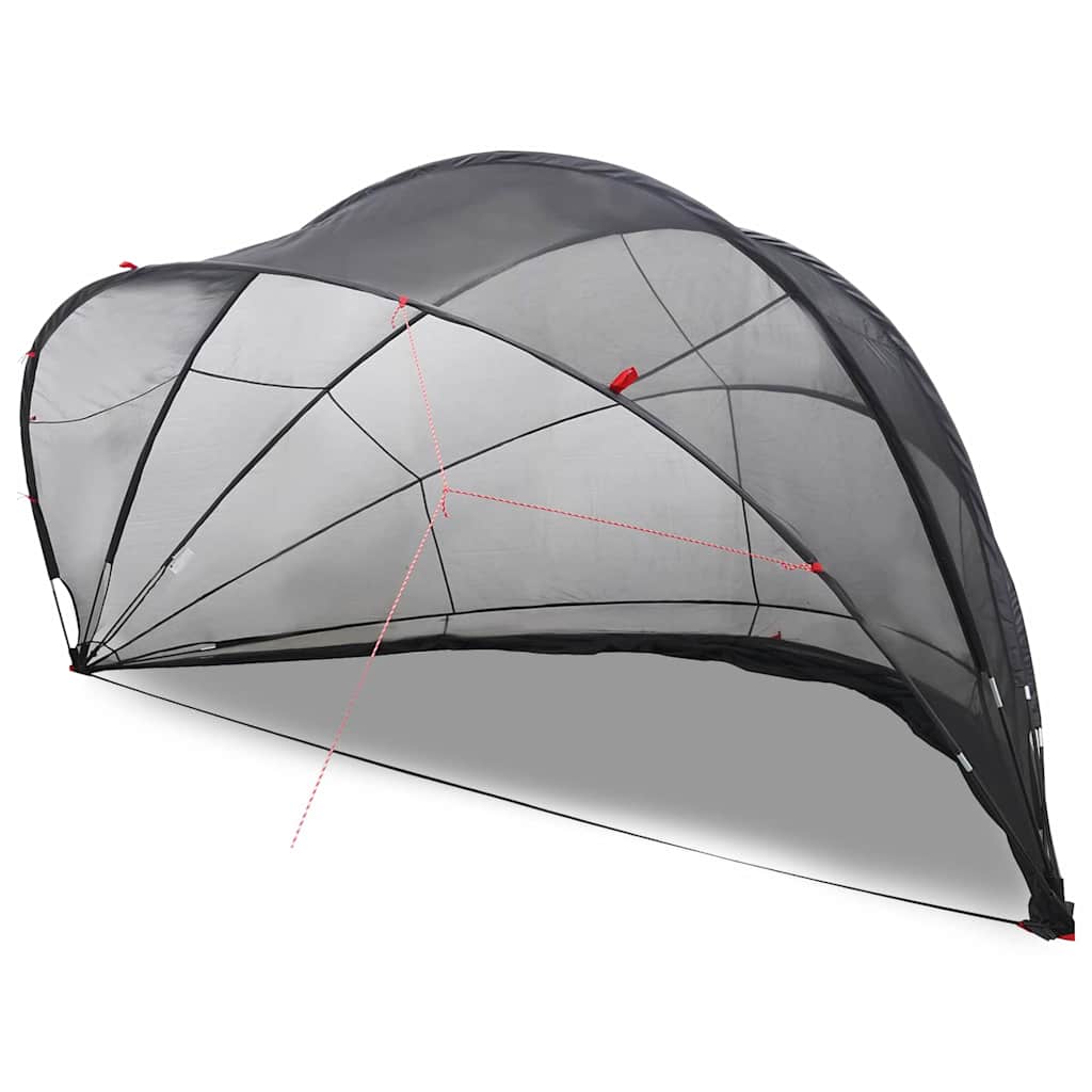 Vidaxl Poolüberdachung schwarz 546 x 516 x 250 cm 185t Polyester mit PU-Beschichtung