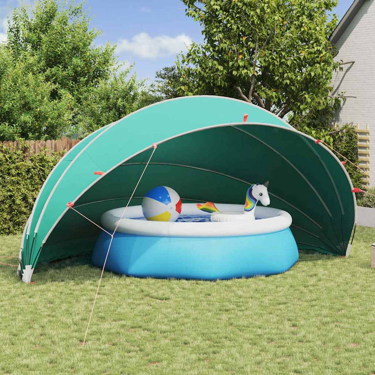 Vidaxl Poolüberdachung blau 592 x 590 x 275 cm 185t Polyester mit PU-Beschichtung