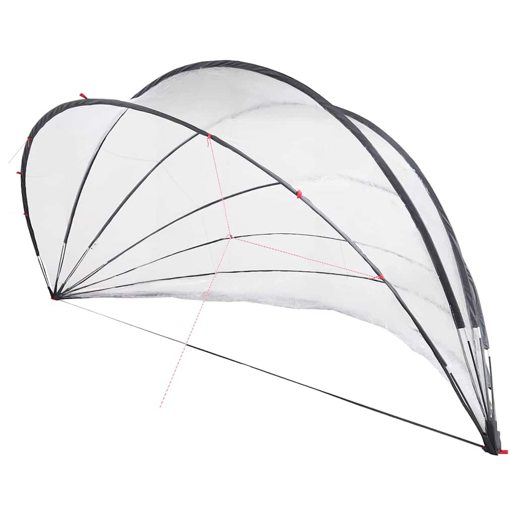 Vidaxl Poolüberdachung transparent 592 x 590 x 275 cm PVC