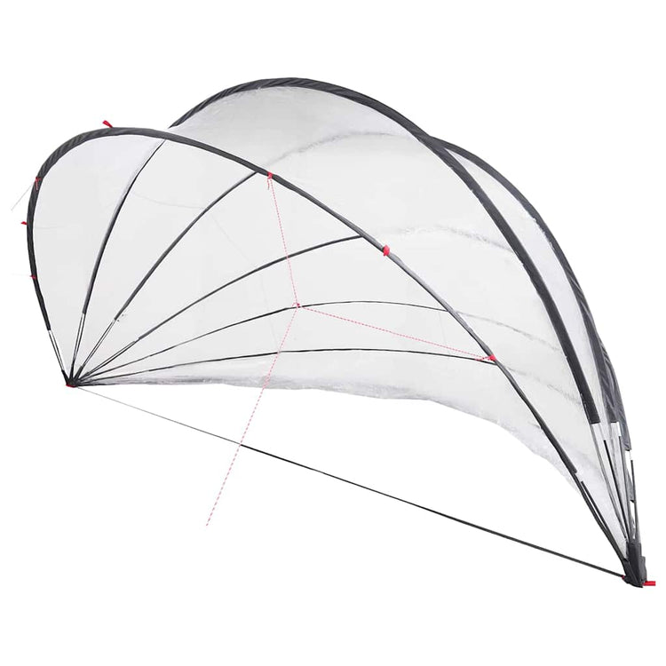 Vidaxl Poolüberdachung transparent 592 x 590 x 275 cm PVC