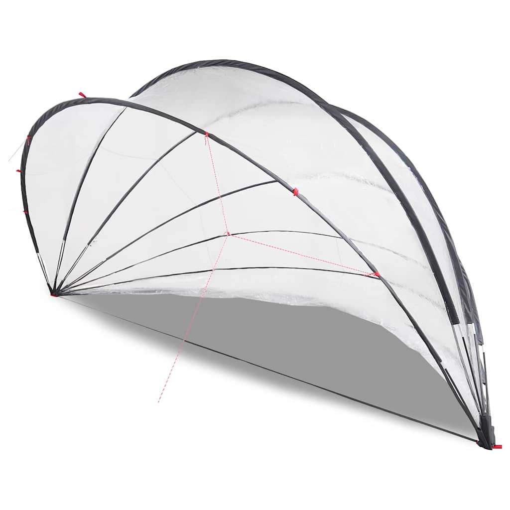 Vidaxl Poolüberdachung transparent 592 x 590 x 275 cm PVC