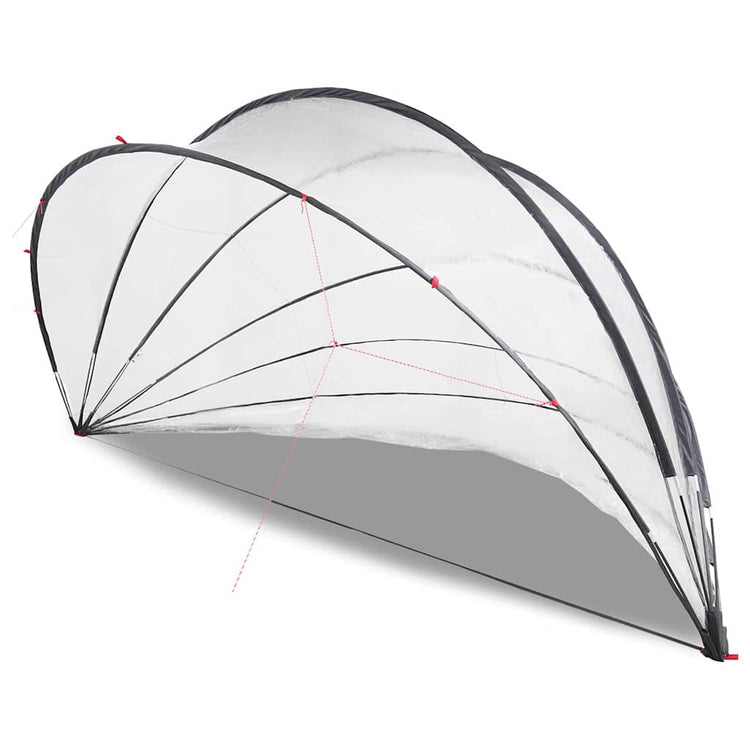 Vidaxl Poolüberdachung transparent 592 x 590 x 275 cm PVC