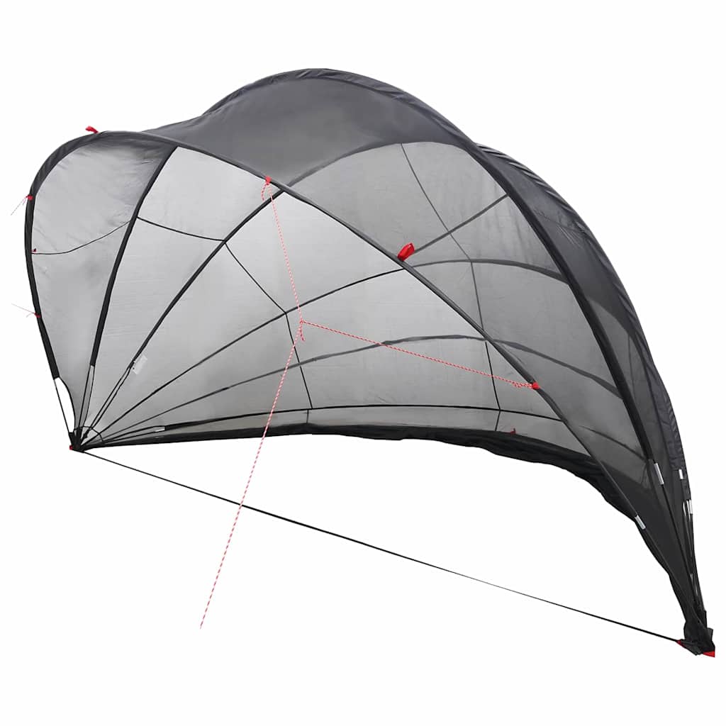 Vidaxl pool dome black 592 x 590 x 275 cm 185t polyester with PU coating