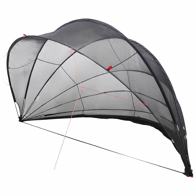 Vidaxl pool dome black 592 x 590 x 275 cm 185t polyester with PU coating