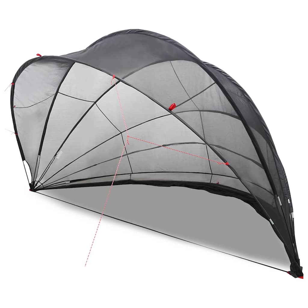 Vidaxl pool dome black 592 x 590 x 275 cm 185t polyester with PU coating