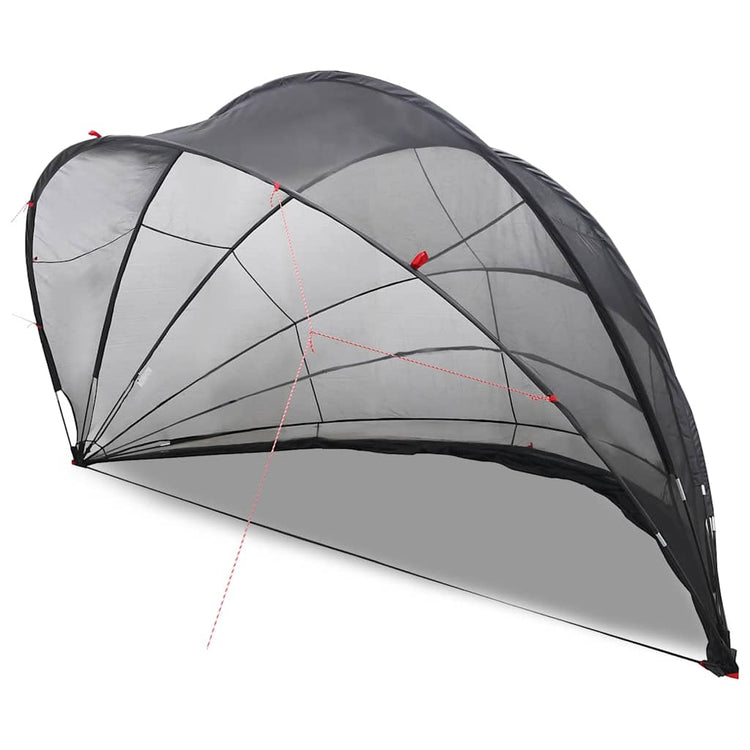 Vidaxl pool dome black 592 x 590 x 275 cm 185t polyester with PU coating