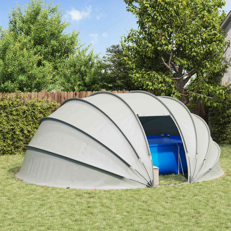 Vidaxx Schwimmbadzelt Kuppel grau 538 x 440 x 204 cm