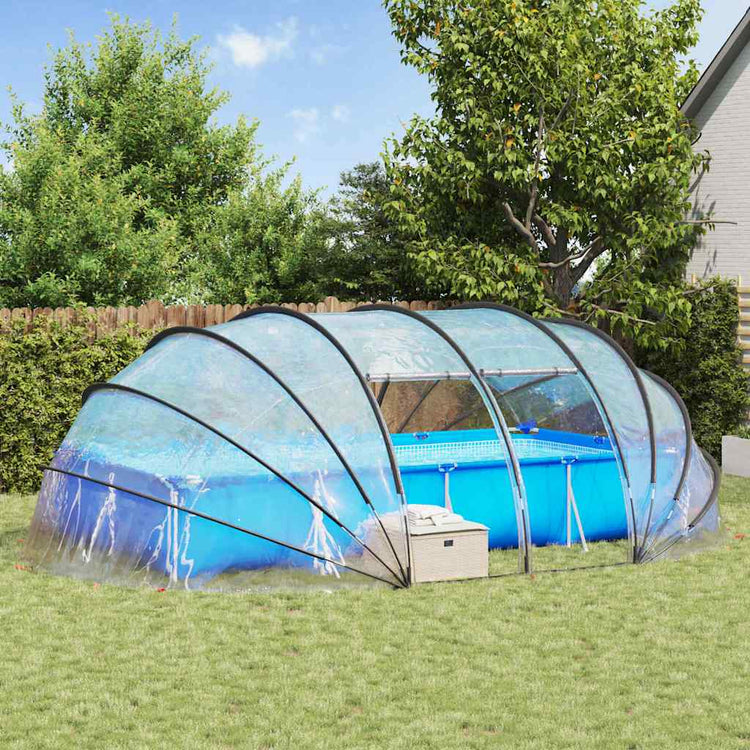 Vidaxx Schwimmbadzelt Kuppel transparent 640 x 432 x 205 cm PVC