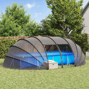 VidaXL Schwimmbadzeltkuppel transparent 640 x 432 x 205 cm - afbeelding 1