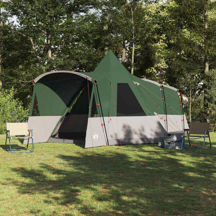 Vidaxl Tipi-Zelt mit Dach mit Stauraum grün 720 x 465 x 295 cm