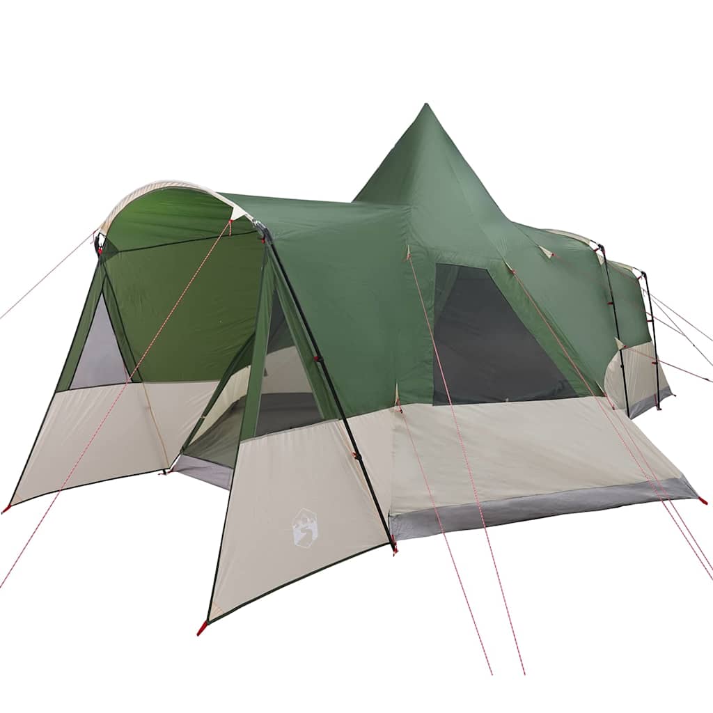 Vidaxl Tipi-Zelt mit Dach mit Stauraum grün 720 x 465 x 295 cm