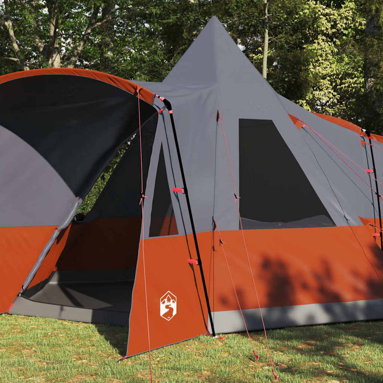 Vidaxl Tipi-Zelt mit Dach grau und orange 720 x 465 x 295 cm