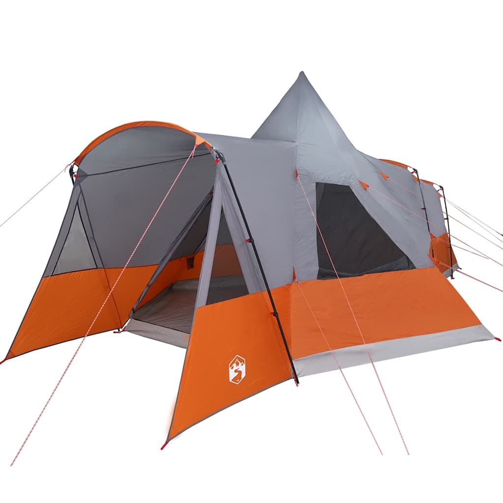 Vidaxl Tipi-Zelt mit Dach grau und orange 720 x 465 x 295 cm