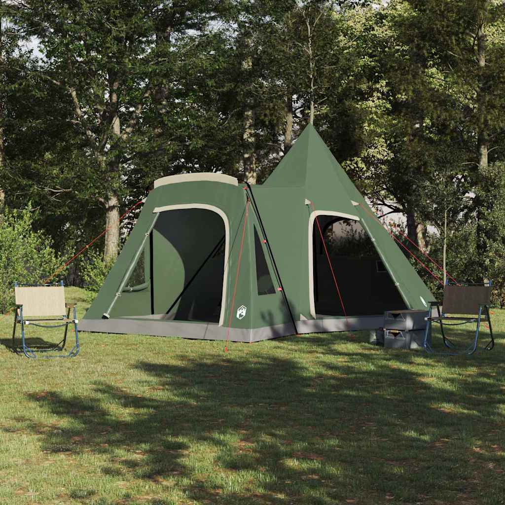 Vidaxl Tipi-Zelt mit Dach mit Stauraum grün 545 x 450 x 295 cm