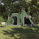 Vidaxl Tipi-Zelt mit Dach mit Stauraum grün 545 x 450 x 295 cm