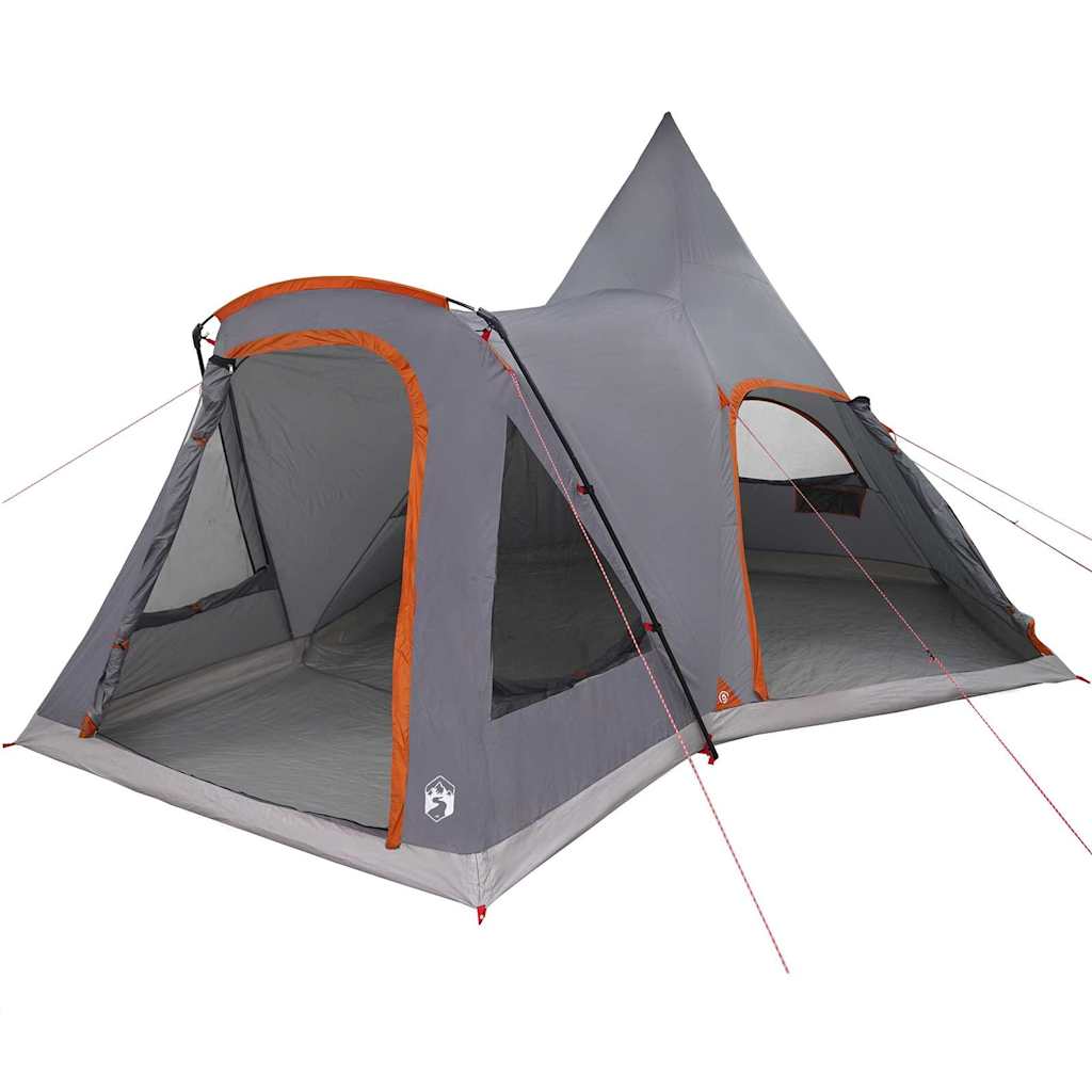 Vidaxl Tipi-Zelt mit Dach grau und orange 545 x 450 x 295 cm