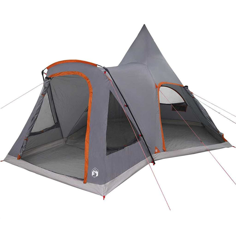 Vidaxl Tipi-Zelt mit Dach grau und orange 545 x 450 x 295 cm