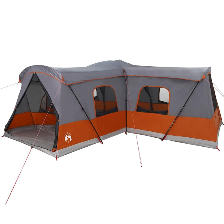 VidaXL-Zelt mit Dach und Stauraum in Grau und Orange, 680 x 510 x 210 cm