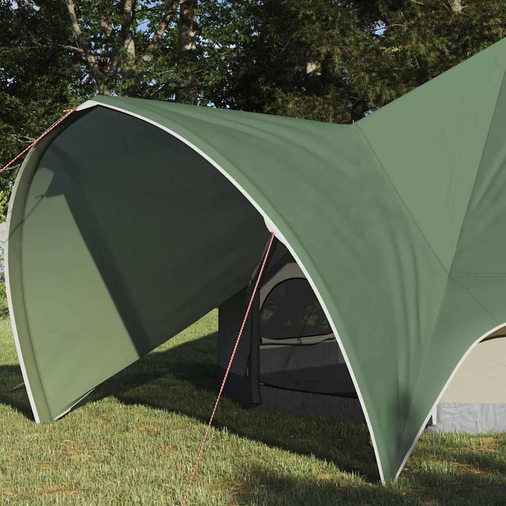 Vidaxl Tipi-Zelt mit Dach grün und grau 600 x 600 x 347 cm