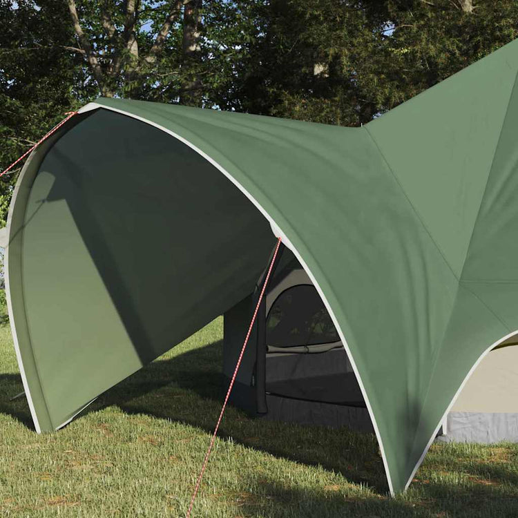 Vidaxl Tipi-Zelt mit Dach grün und grau 600 x 600 x 347 cm
