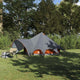 Vidaxl Tipi-Zelt mit Dach grau und orange 600 x 600 x 347 cm