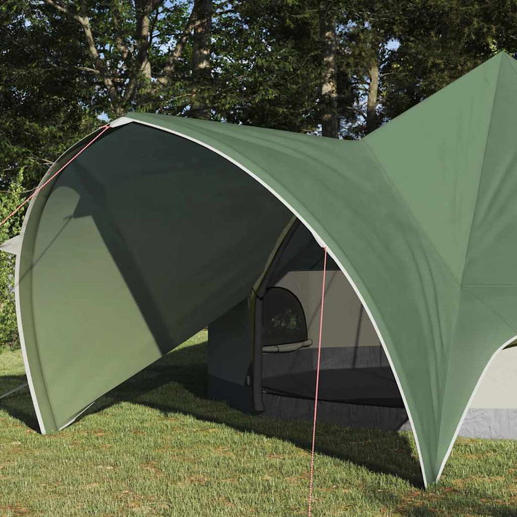 Vidaxl Tipi-Zelt mit Dach grün und grau 600 x 600 x 347 cm