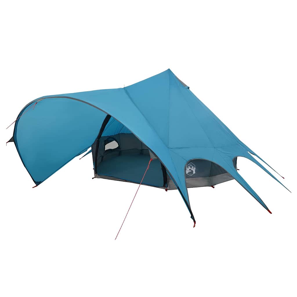 Vidaxl Tipi-Zelt mit Dach blau und grau 600 x 600 x 347 cm