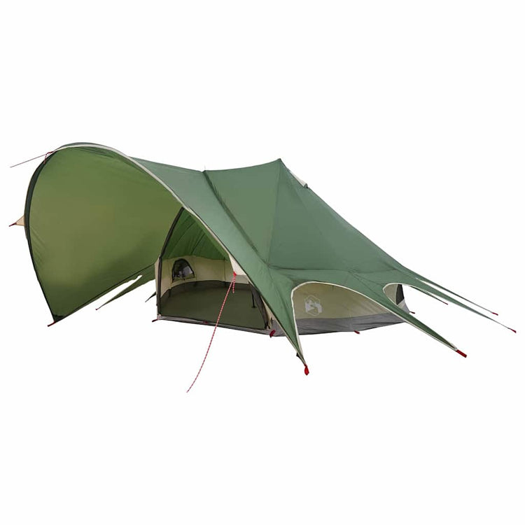 Vidaxl Tipi-Zelt mit Dach grün und grau 600 x 600 x 347 cm