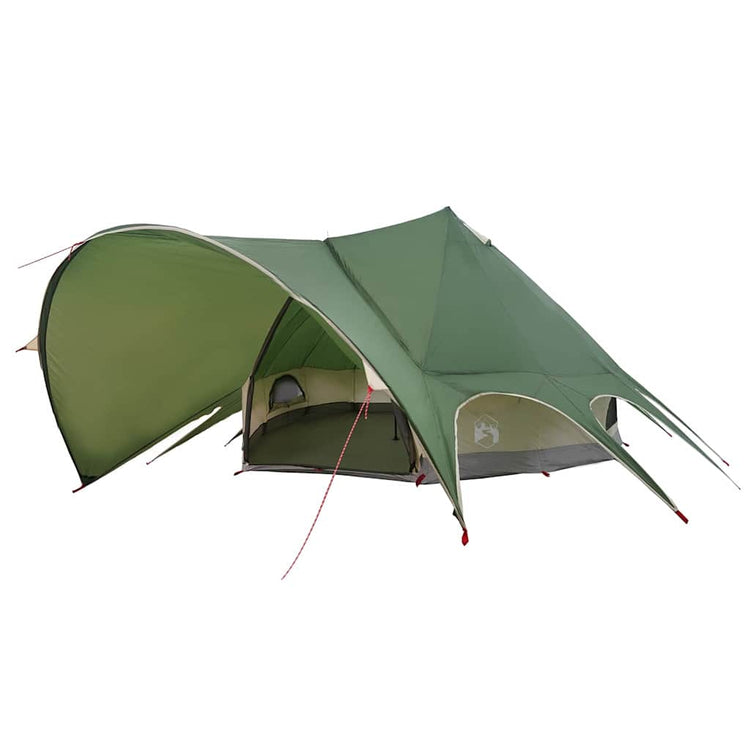 Vidaxl Tipi-Zelt mit Dach grün und grau 600 x 600 x 347 cm