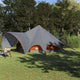 Vidaxl Tipi-Zelt mit Dach grau und orange 600 x 600 x 347 cm