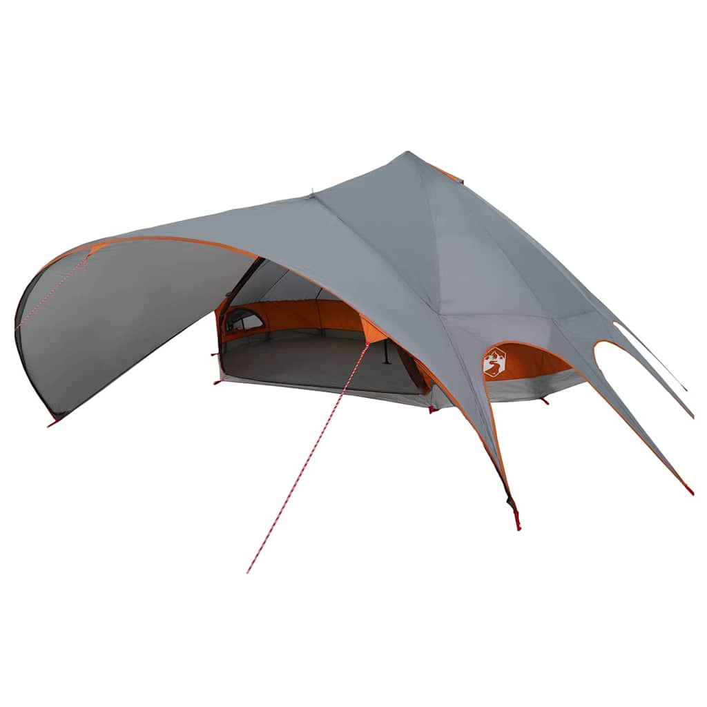 Vidaxl Tipi-Zelt mit Dach grau und orange 600 x 600 x 347 cm