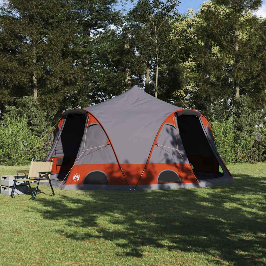 Vidaxx Kuppelzelt mit grauem und orangefarbenem Dach 505 x 450 x 248 cm