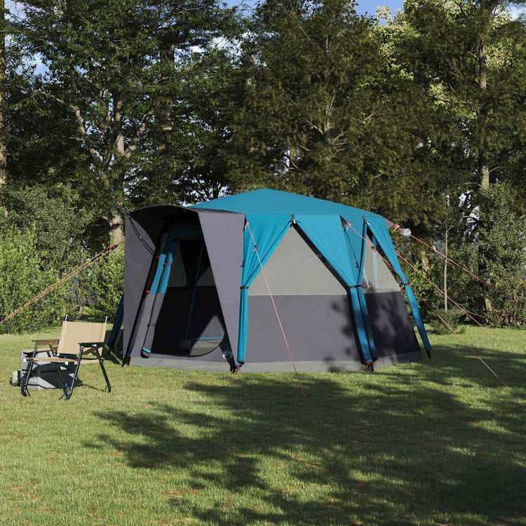 Vidaxx Hauszelt mit Dach mit Stauraum Blau 425 x 396 x 222 cm
